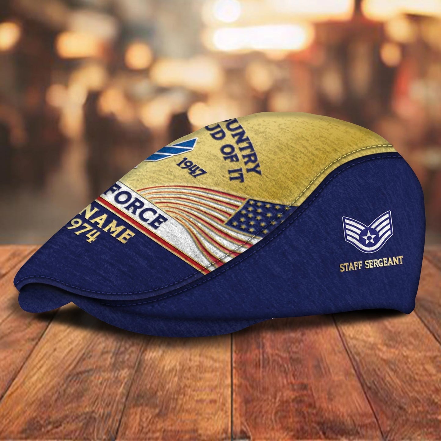 Custom U.S. Air Force Jeff Cap – Heritage Flag Emblem