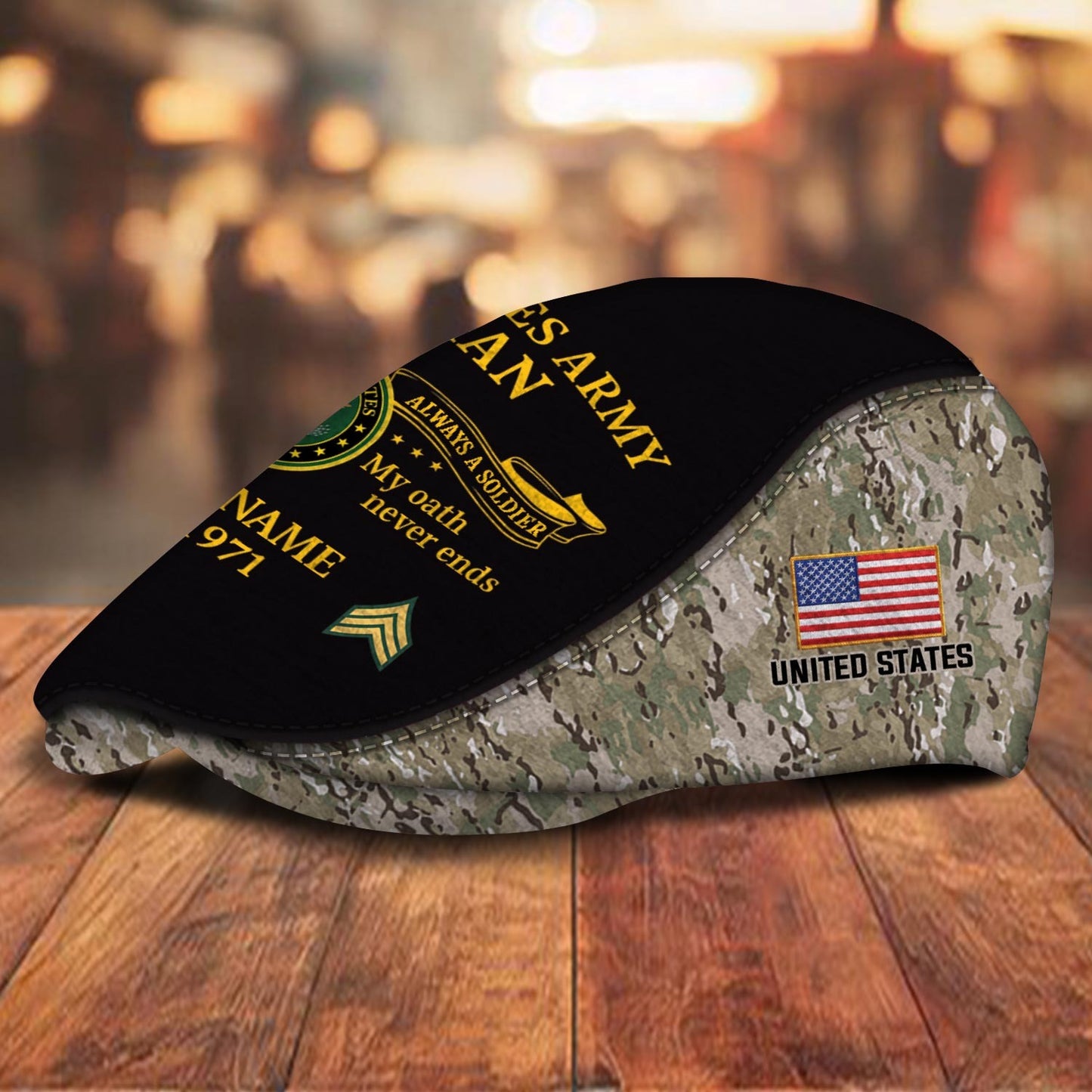 Custom U.S. Army Jeff Cap –  Heritage Oath Emblem
