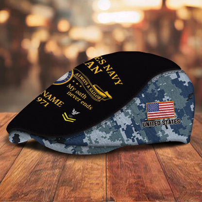 Custom U.S. Navy Jeff Cap –  Heritage Oath Emblem