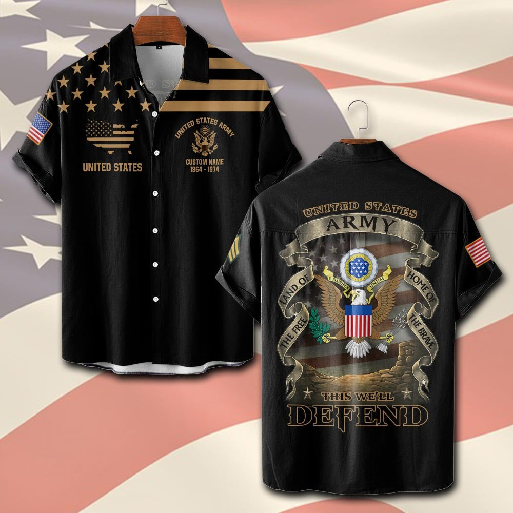 U.S Army – T-shirt –  Vintage Gold Statement