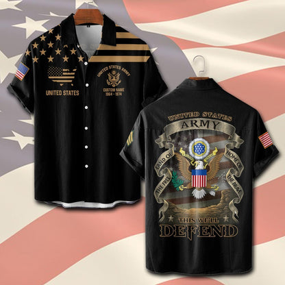U.S Army – T-shirt –  Vintage Gold Statement