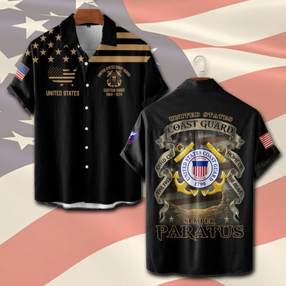 U.S Coast Guard – T-shirt – Vintage Gold Statement