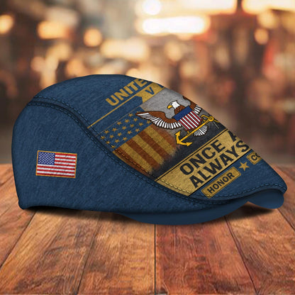 Custom U.S. Navy Jeff Cap –  Old School Veteran Patch