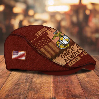 Custom U.S. Marine Corps Jeff Cap – Old School Veteran Patch