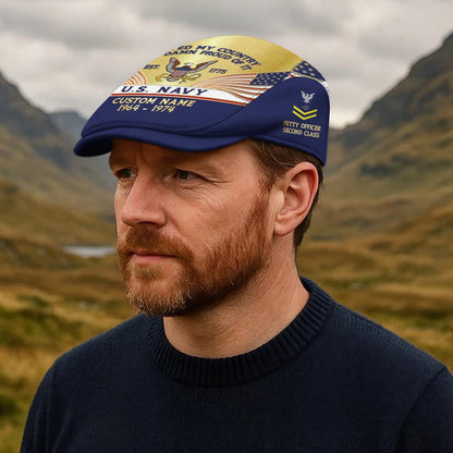 Custom U.S. Navy Jeff Cap –  Heritage Flag Emblem