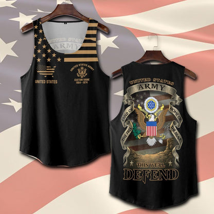 U.S Army – T-shirt –  Vintage Gold Statement