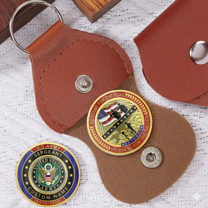 US Army – Military Printed Challenge Coin – We Stand For The Flag