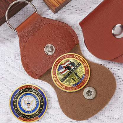 US Navy – Military Printed Challenge Coin – We Stand For The Flag