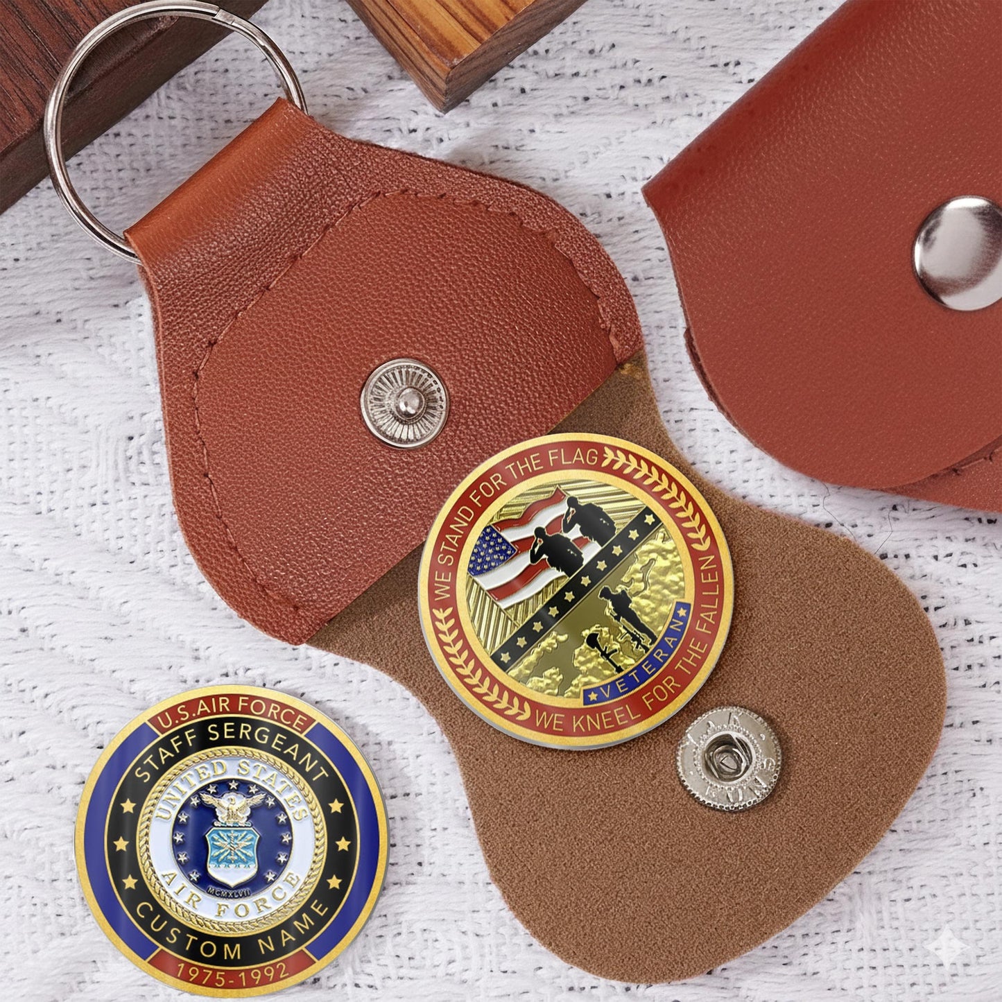 US Air Force – Military Printed Challenge Coin – We Stand For The Flag