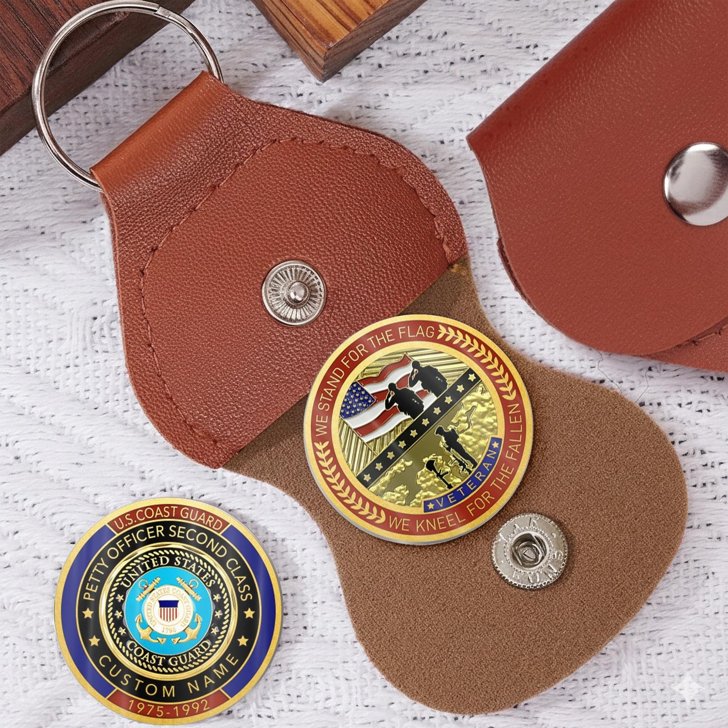 US Coast Guard – Military Printed Challenge Coin – We Stand For The Flag