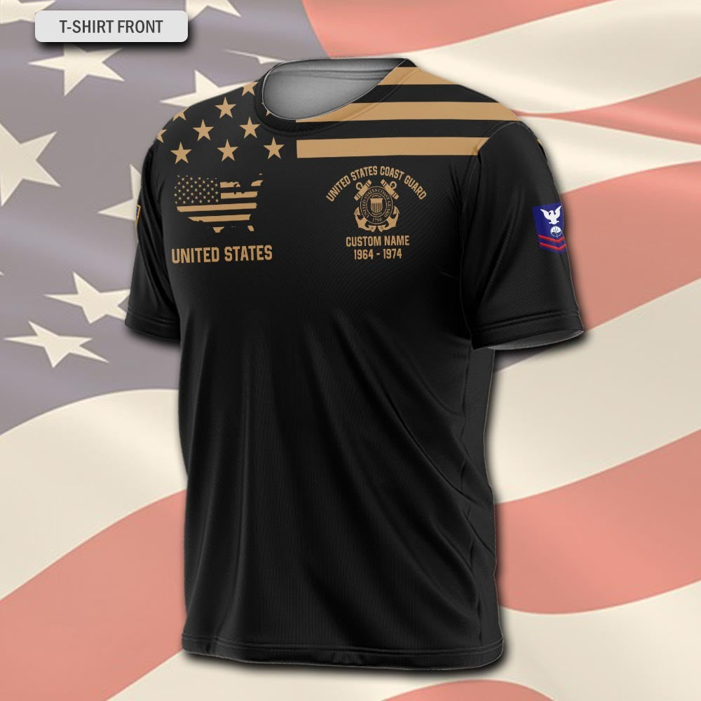 U.S Coast Guard – T-shirt – Vintage Gold Statement