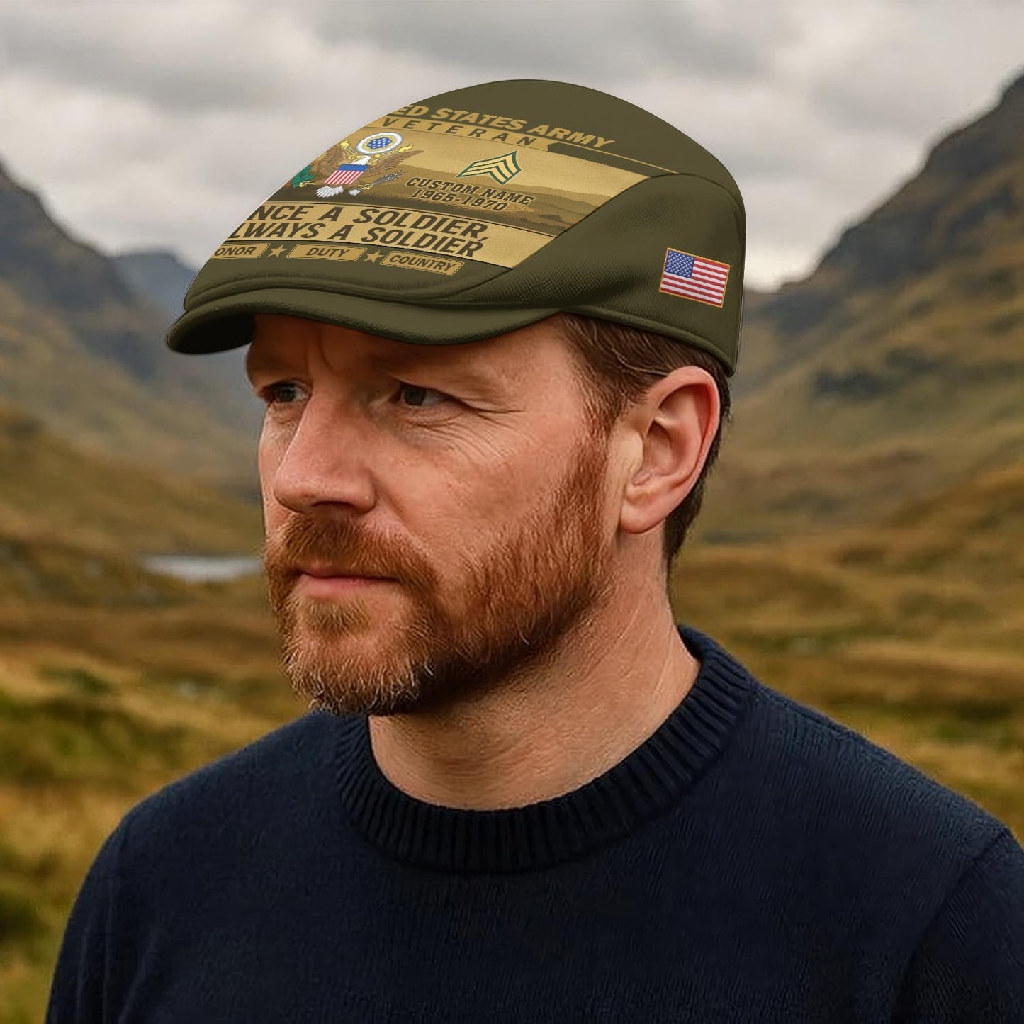 Custom U.S. Army Jeff Cap –  Old School Veteran Patch