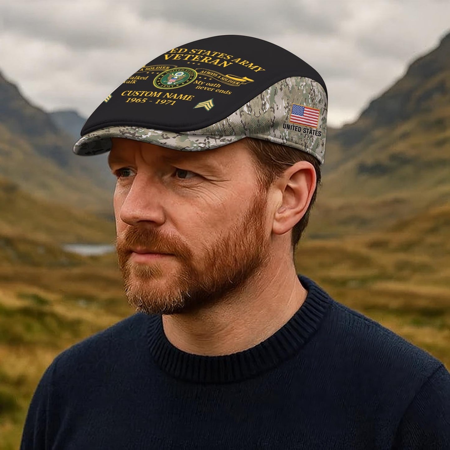 Custom U.S. Army Jeff Cap –  Heritage Oath Emblem