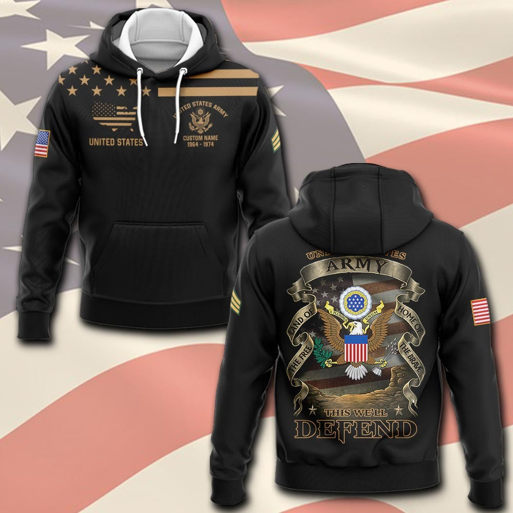 U.S Army – T-shirt –  Vintage Gold Statement