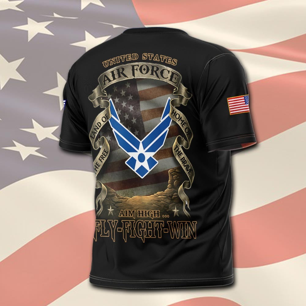 U.S Air Force – T-shirt – Vintage Gold Statement