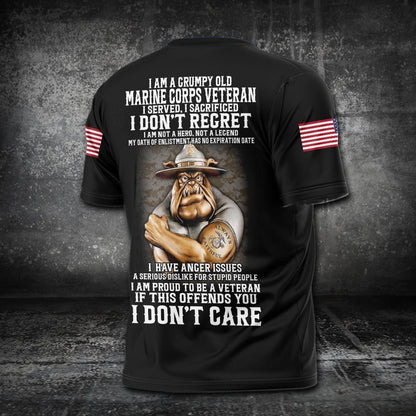 U.S Marine Corps – T-shirt – PROUD TO BE A VETERAN