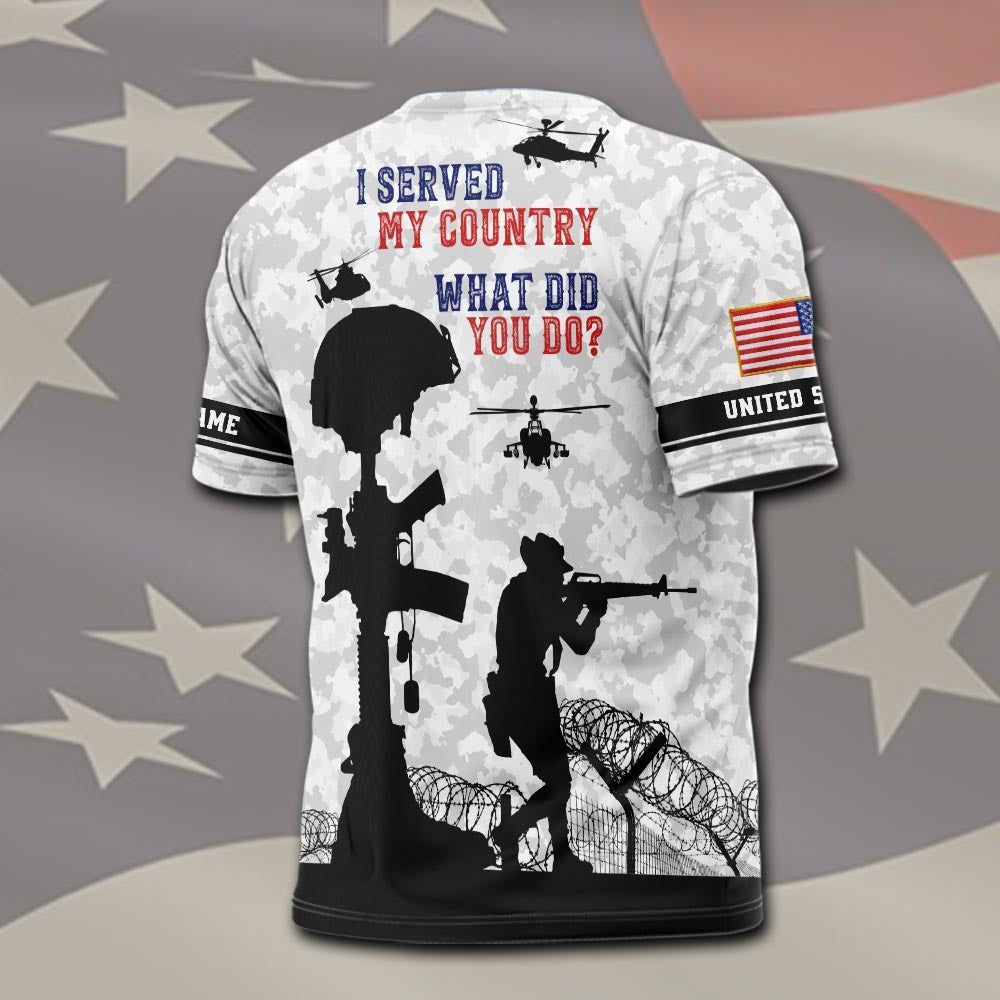 U.S Marine Corps – T-shirt – I SERVED MY COUNTRY.WHAT DID YOU DO?