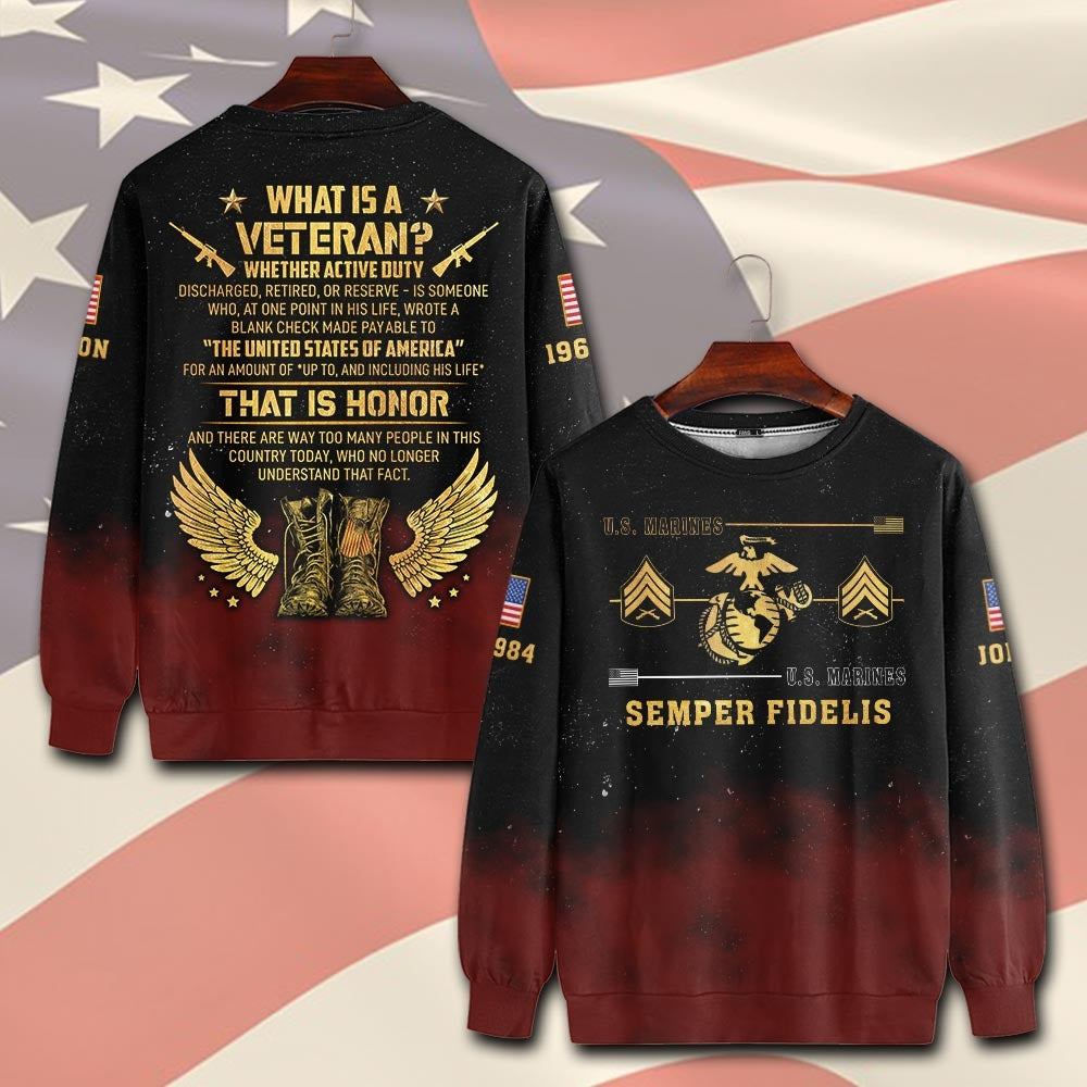 U.S Marine Corps – T-shirt – What is a Veteran?