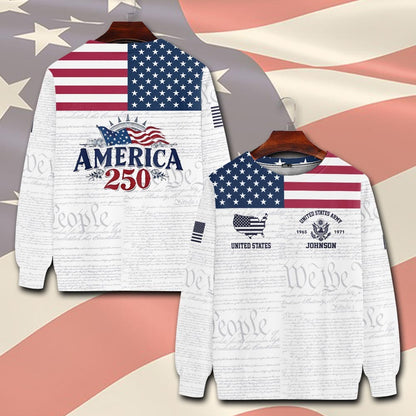 U.S Army – T-shirt –  America 250 Heritage Flag