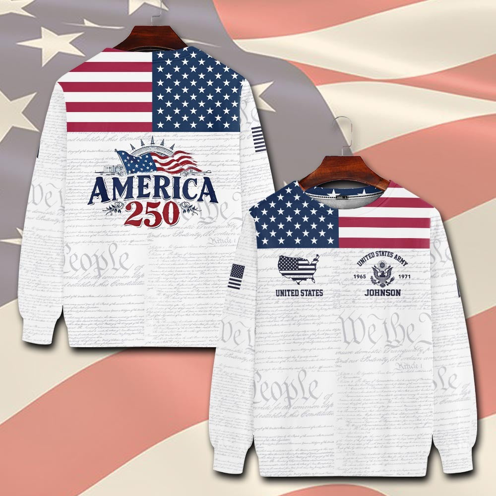 U.S Army – T-shirt –  America 250 Heritage Flag