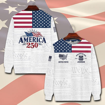 U.S Coast Guard – T-shirt – America 250 Heritage Flag