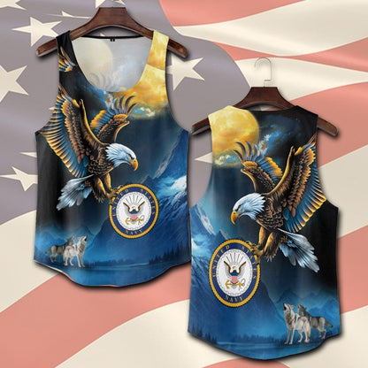 U.S Navy – T-shirt –  Golden Moon Eagle