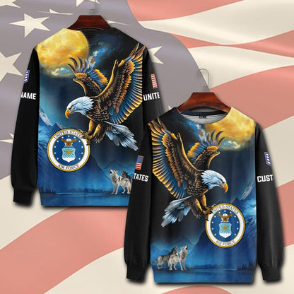 U.S Air Force – T-shirt – Golden Moon Eagle