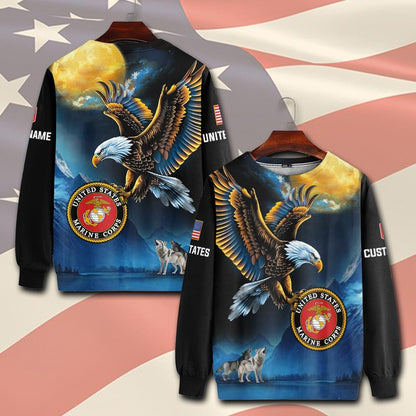 U.S Marine Corps – T-shirt – Golden Moon Eagle