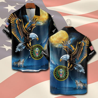 U.S Army – T-shirt –  Golden Moon Eagle
