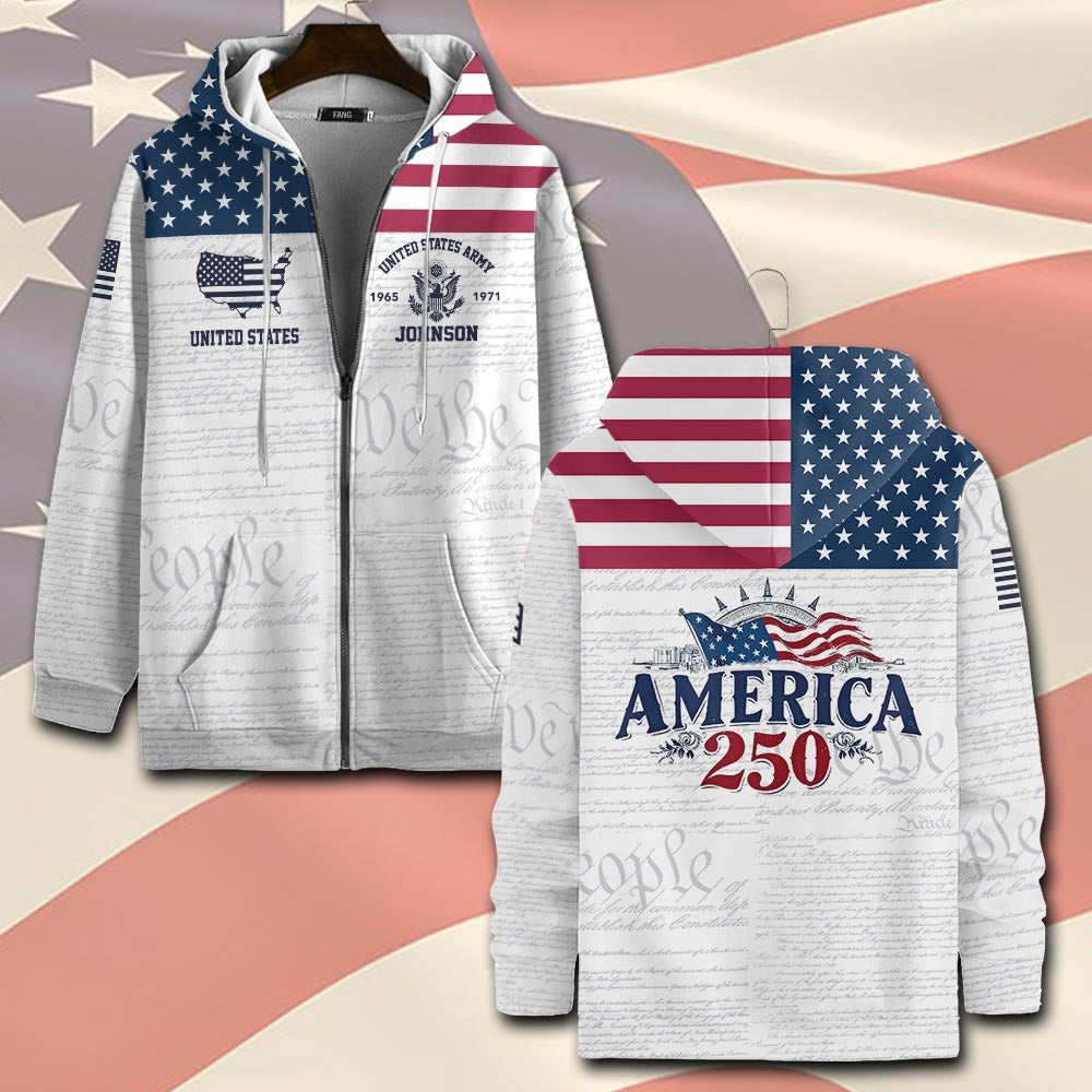 U.S Army – T-shirt –  America 250 Heritage Flag