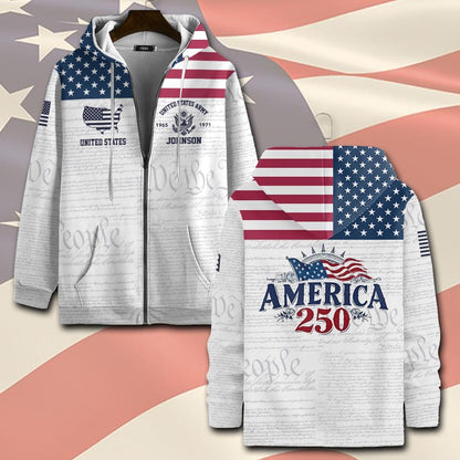 U.S Army – T-shirt –  America 250 Heritage Flag