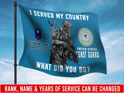 U.S. Coast Guard Flying Flag – I SERVED MY COUNTRY