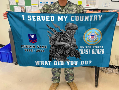 U.S. Coast Guard Flying Flag – I SERVED MY COUNTRY