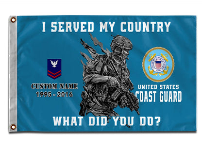 U.S. Coast Guard Flying Flag – I SERVED MY COUNTRY