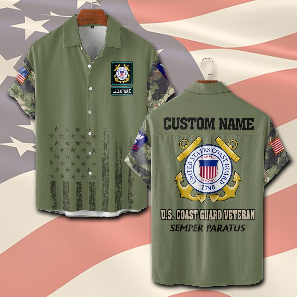 U.S Coast Guard – T-shirt – Camo Sleeve Heritage