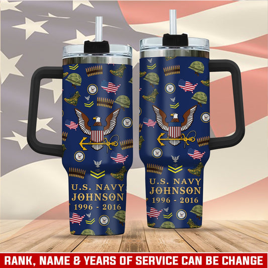 US Navy – Tumbler 40oz - Once A Soldier, Always A Soldier