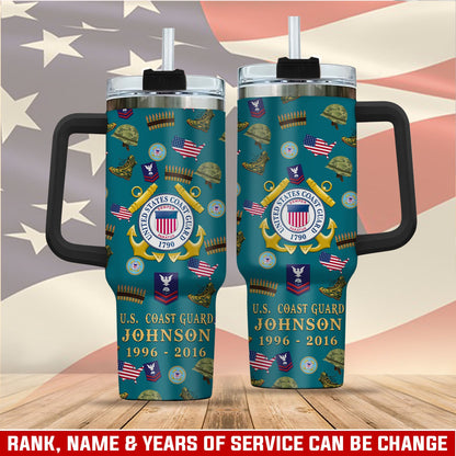 US Coast Guard – Tumbler 40oz - Once A Soldier, Always A Soldier