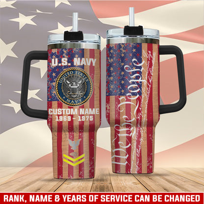 US Navy – Tumbler 40oz - Vintage American Flag