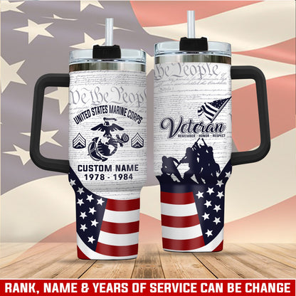 US Marine Corps – Tumbler 40oz - Built by Service