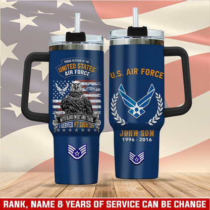 US  Air Force – Tumbler 40oz - Duty, Honor, Country