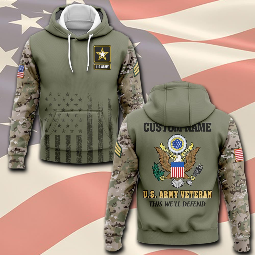 U.S Army – T-shirt – Camo Sleeve Heritage