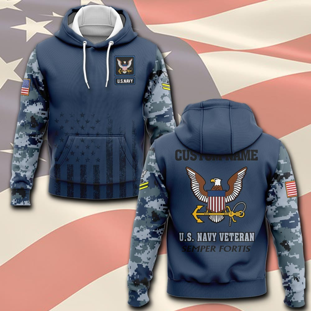 U.S Navy – T-shirt – Camo Sleeve Heritage
