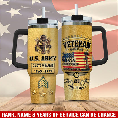 US Army, E 6 Army Specialist – Stainless Steel Tumbler 40oz