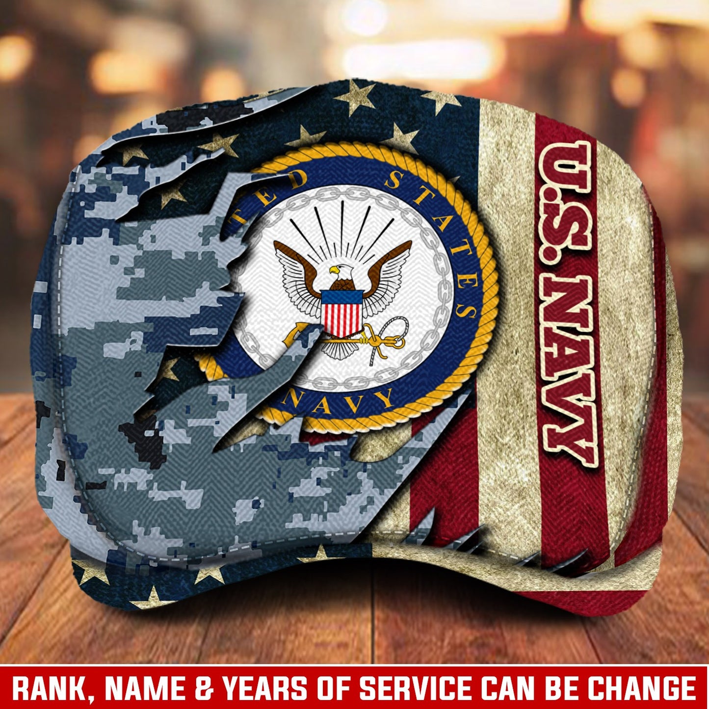 Custom U.S. Navy Jeff Cap – Served With Pride