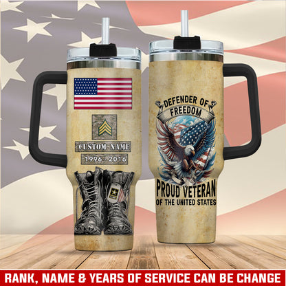 US Army, E 5 Army Sergeant – Stainless Steel Tumbler 40oz