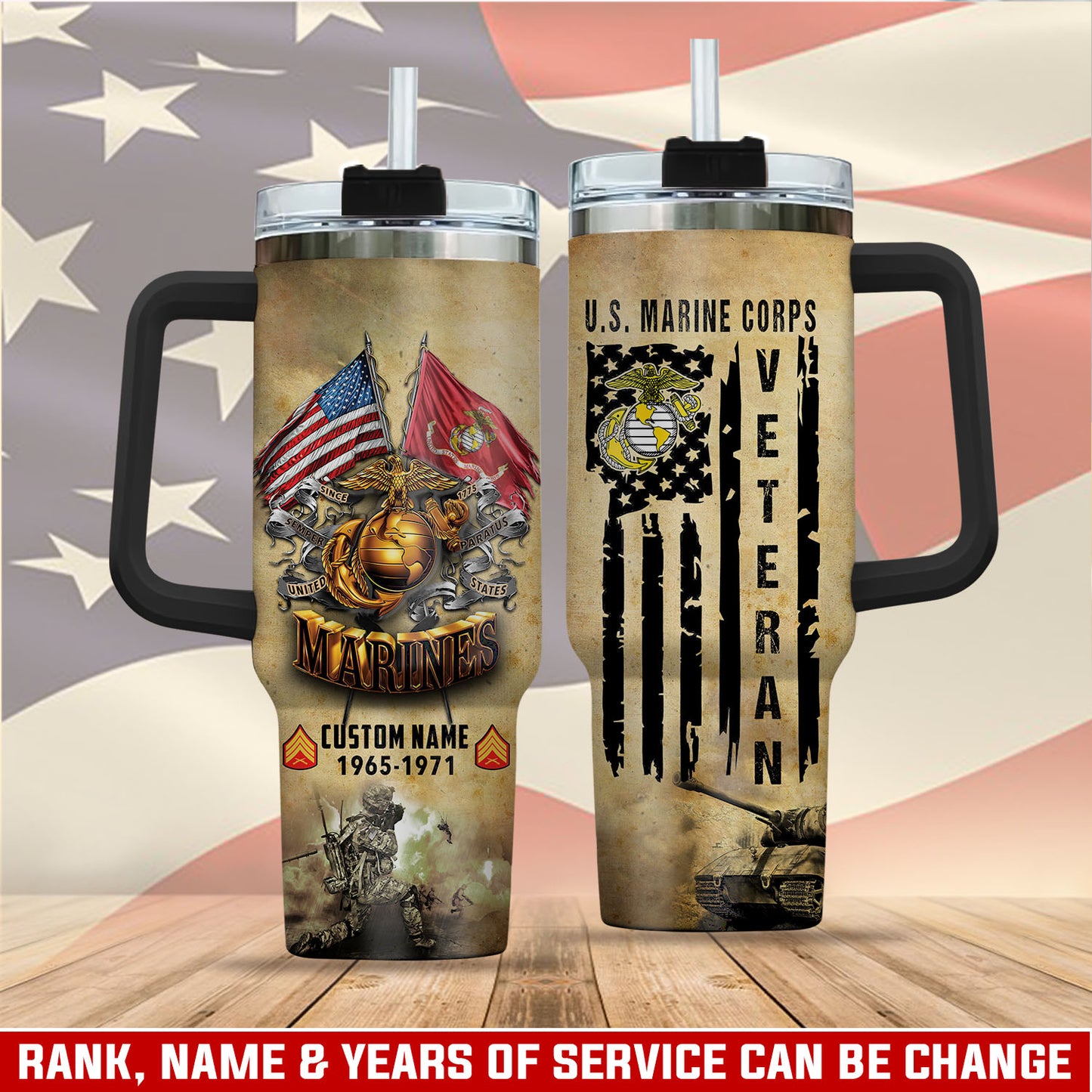 US Marine Corps, Lest We Forget – Stainless Steel Tumbler 40oz