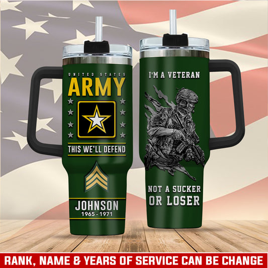 US Army, E 9 Army Command Sergeant Major – Stainless Steel Tumbler 40oz