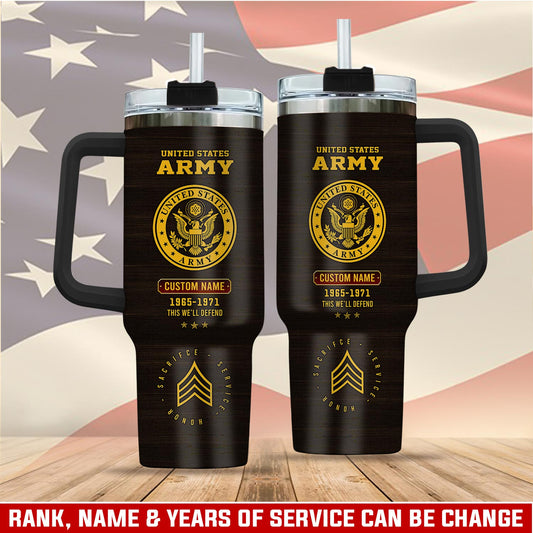 US Army, Honoring All Who Served – Stainless Steel Tumbler 40oz