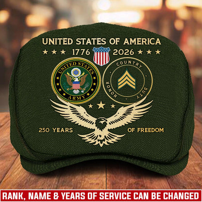 Custom U.S. Army Jeff Cap – 250 YEARS OF FREEDOM