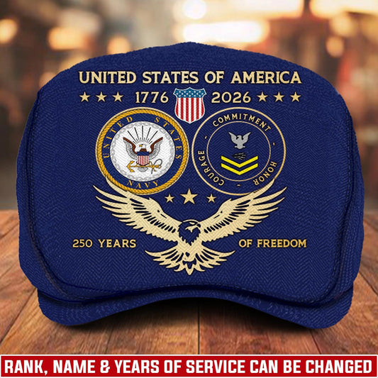 Custom U.S. Navy Jeff Cap – 250 YEARS OF FREEDOM